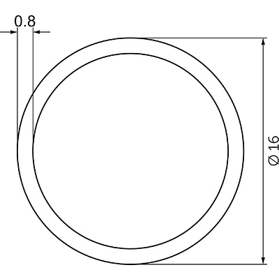 Труба d16 L-1000 (0,26кг/0,8мм), хром AKS - фото 2