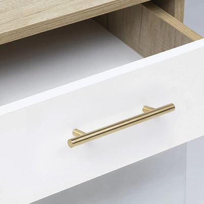 Ручка меб. релинговая 96/156 полая сталь шлифованное золото, AKS - фото 5