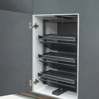 Обувная система поворотная 800 BRUNO h1037-1287 (6 полок), графит PRIME by AKS - фото 1