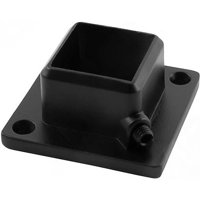 Крепление (розетка) для квадр. трубы 25*25 QUADRO, черный AKS - фото 1