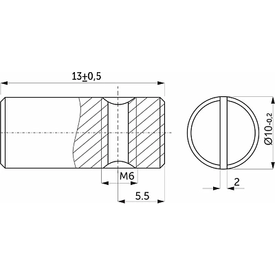 Гайка бочонок М6*10*13 несимметричная белый цинк (уп/1тыс.шт) AKS - фото 2