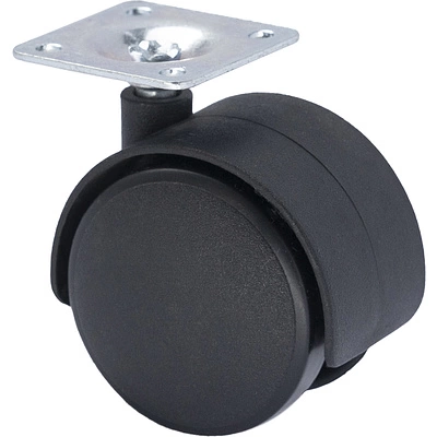 Колесо меб. пласт. d50 с площадкой, черный РФ - фото 1