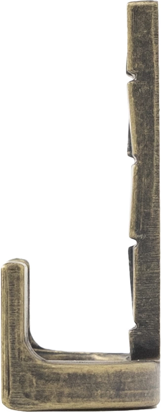 Крючок меб. двухрожковый мет. TETRIS старое золото AKS - фото 4