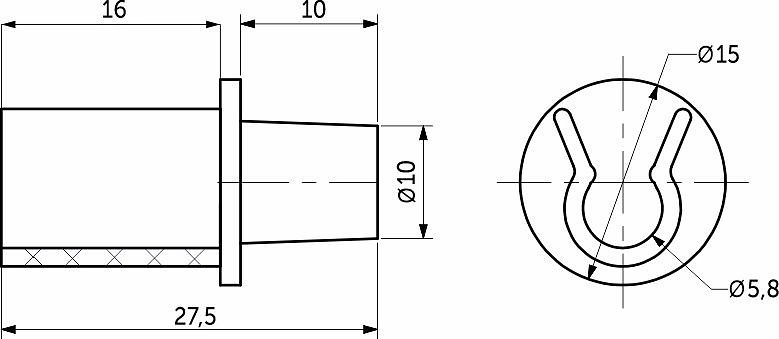 Держатель для сушки MOUNT, белый AKS (1уп - 8шт) - фото 2