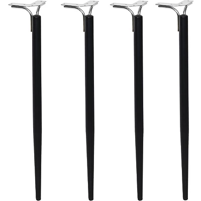 Опора меб. DIANA h725, черный матовый/хром (1 упак. = 4 шт.) AKS - фото 1