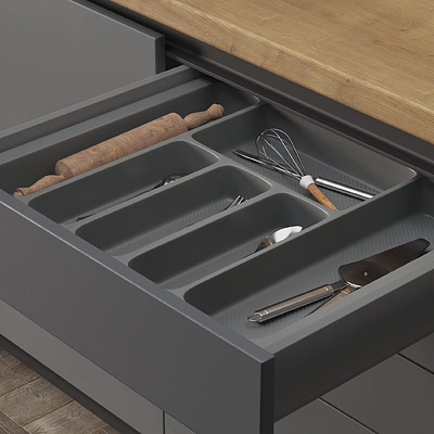Лоток для столовых приборов 600 PIXEL 540*485, графит AKS - фото 6
