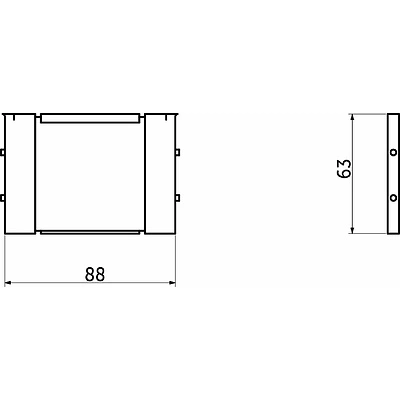 Разделитель L-88 Поперечный металлический Organizer нержавеющая сталь (88*63) AKS - фото 2