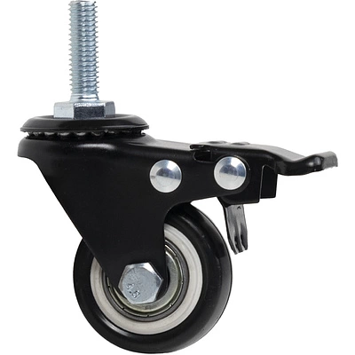 Колесо меб. DIAMOND d40 h60 с винтом М8 с торм., черный AKS - фото 3