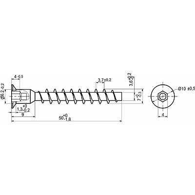 Шуруп-конфирмат 7,0*50 (уп/3,5тыс.шт) РБ - фото 2