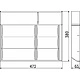 Вкладыш 40/500 шуфлядный металлический Organizer нержавеющая сталь (473*380*65) AKS - фото 2