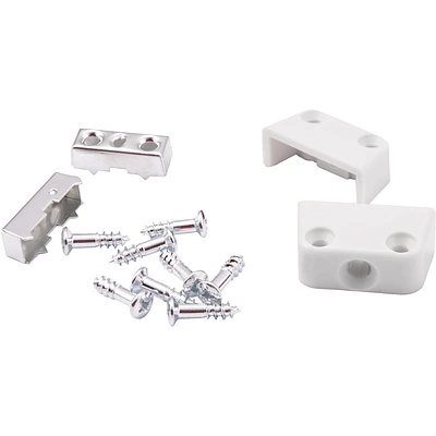 Трапециевидная стяжка белая (стяжка+пластик+1винт) (уп/10 компл) AKS - фото 3