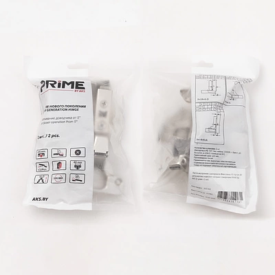 Петля внутренняя с доводчиком 48мм h2 clip-on PRIME by AKS 3D (саморезы, заглушки) (упак. = 2 шт.) - фото 5