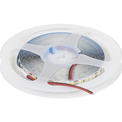Лента светодиодная - 9,6W/m, 12V, 8мм, 2835, 120 д/м, IP20, холодный белый (6000K), CRI>70, 800 Lm, 5м, CZ - фото 1