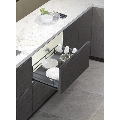 Выдвижная корзина 600 DARK LINE, черный AKS - фото 4