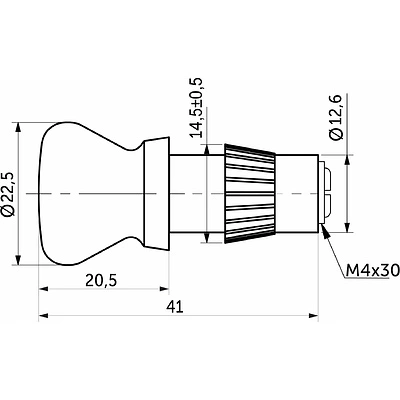 Заглушка ретро трубы d16 хром AKS - фото 2
