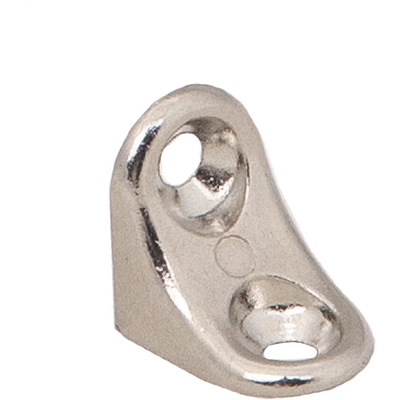 Уголок полкодержатель 18х18х14 никель (уп/10шт) AKS - фото 1