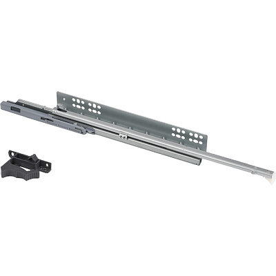 Направляющая скрытого монтажа L-450 с доводчиком ДСП до19mm с замками AKS QType полное выдвижение - фото 1