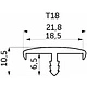 Профиль ПВХ Т-18 дуб Бардолино/Сонома структурный (137) El-mech-plast (50м) - фото 2