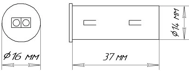 Выключатель бесконтактный на преграду, накладной/врезной, 12/24V, 60W/100W, черный, AKS - фото 2