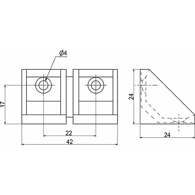 Уголок пластиковый двойной белый (уп/ 50 шт) РП - фото 2