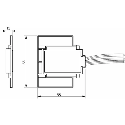 Выключатель сенсорный, для зеркала, с диммированием и выходом для обогрева зеркала, 12V, 60W, две кнопки, AKS - фото 2
