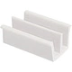 Профиль пластик белый направляющая для 2-х стекол высокий (L-2500) - фото 1