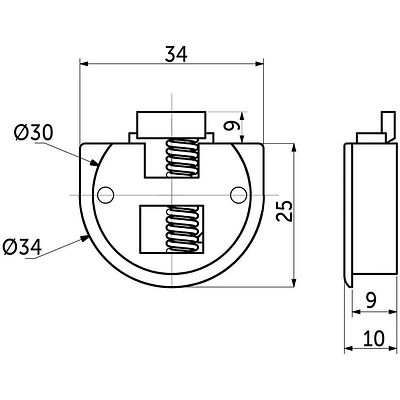 Элемент V верхний для раздвижных дверей коричневый LEBA 15 кг - фото 2