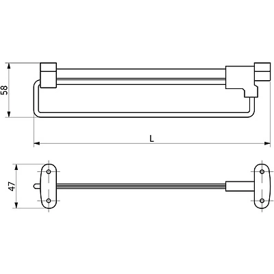 Выдвижная вешалка L-300, черный AKS - фото 2