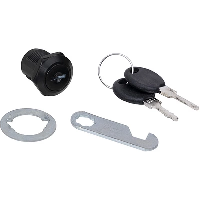 Замок для распашной двери механический 103-20, черный, AKS - фото 1