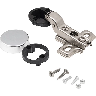 Петля д/стекла полунакладная с пружиной h0 slide-on GRIDLI (круглая заглушка хром) - фото 4