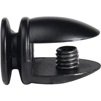 Полкодержатель для стекла мет. АК133 (6-8мм) черный матовый AKS - фото 3