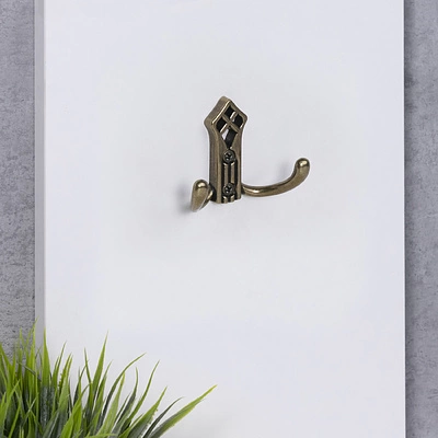 Крючок меб. двухрожковый мет. PALAZZO античная латунь AKS - фото 5