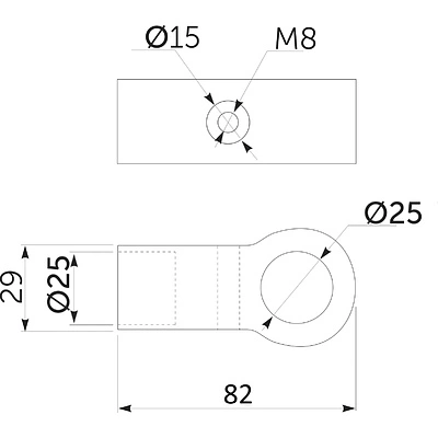 Соединитель 2-х труб d25 (560) простой, вакуумное хромирование AKS - фото 2