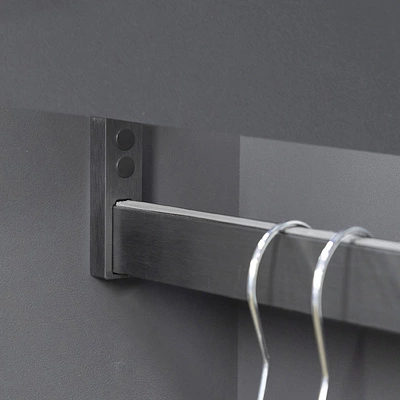 Штанга гардеробная прямоуг. FAME L-1000 с демпфером, графит браш AKS - фото 3