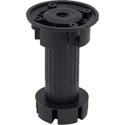 Опора кухонная пласт. h100 трехсоставная, черный AKS (1 уп. = 250 шт.) - фото 1