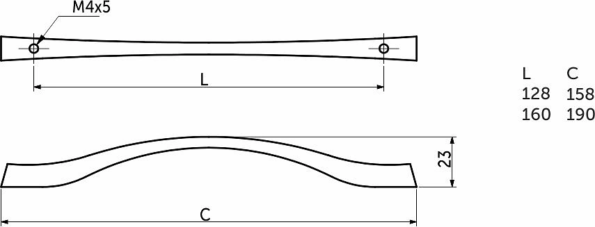 Ручка меб. скоба мет. AK074 160, черный матовый - фото 2