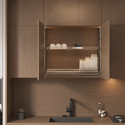 Сушка для посуды 600 HUGO с профилем нерж. сталь, хром AKS - фото 6