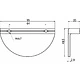 Ручка полукруг серебро 64/95 мм - фото 2