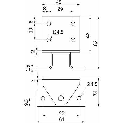 Механизм поворота вставки стола AKS - фото 2