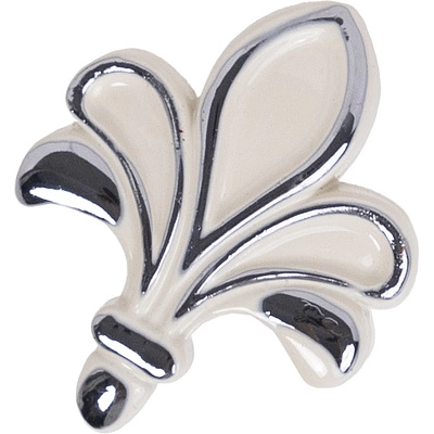 Ручка меб. кнопка мет. MILK серебро белый, AKS - фото 4