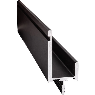 Ручка-профиль алюм. врезная L-образная, 4м, анодированный черный AKS - фото 1