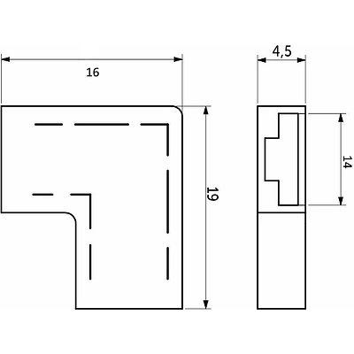 Соединитель электрический для светодиодных лент шириной 5mm, угловой, AKS - фото 2