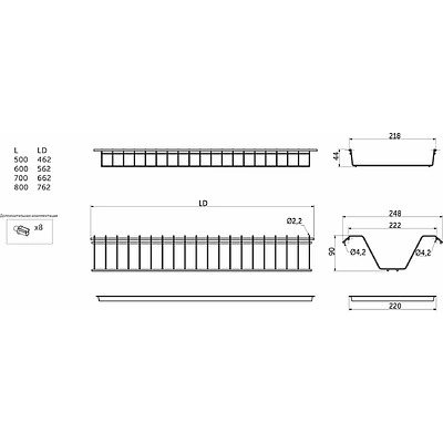 Сушка для посуды 500 ДСП16, белый РФ ТИП 2 - фото 2