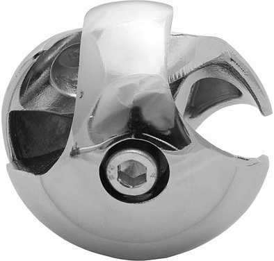 Соединитель 2-х труб d25 (501L) шарообразный левый, вакуумное хромирование AKS - фото 3