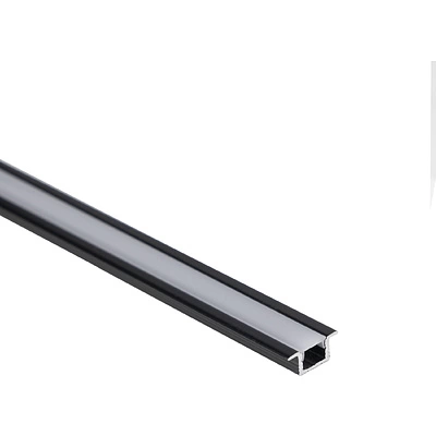 Профиль алюминиевый врезной NAVI-0806A с экраном, узкий, цвет черный, 2м, AKS - фото 1