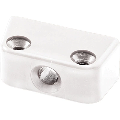 Трапециевидная стяжка белая (стяжка+пластик+1винт) (уп/1тыс.шт) AKS - фото 1