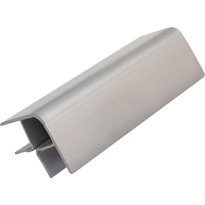 Угол гибкий к цоколю мебельному ПВХ h=100 инокс THERMOPLAST (1208) - фото 1