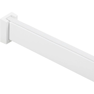 Держатель штанги гардеробной прямоуг. FAME/3 концевой, белый AKS - фото 4