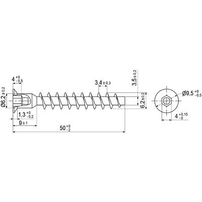 Шуруп-конфирмат 6,3*50 (уп/3тыс.шт) AKS - фото 2