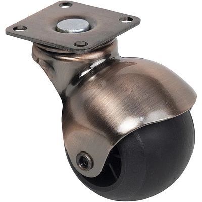 Колесо меб. VINTAGE d50 h63 с площадкой, бронза/черный AKS - фото 1